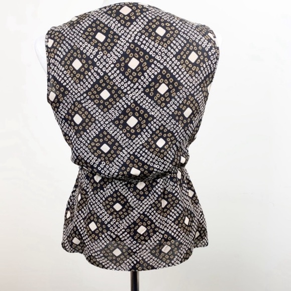 Tory Burch Silk Peplum Ruffle Blouse Size 6 - Picture 3 of 6